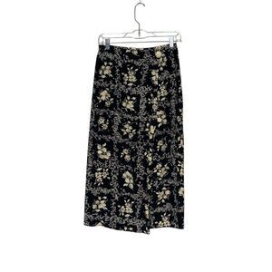 Vintage Ninon de Lenelos Floral Boho True Wrap Skirt 90's Y2K Women's Size 7/8